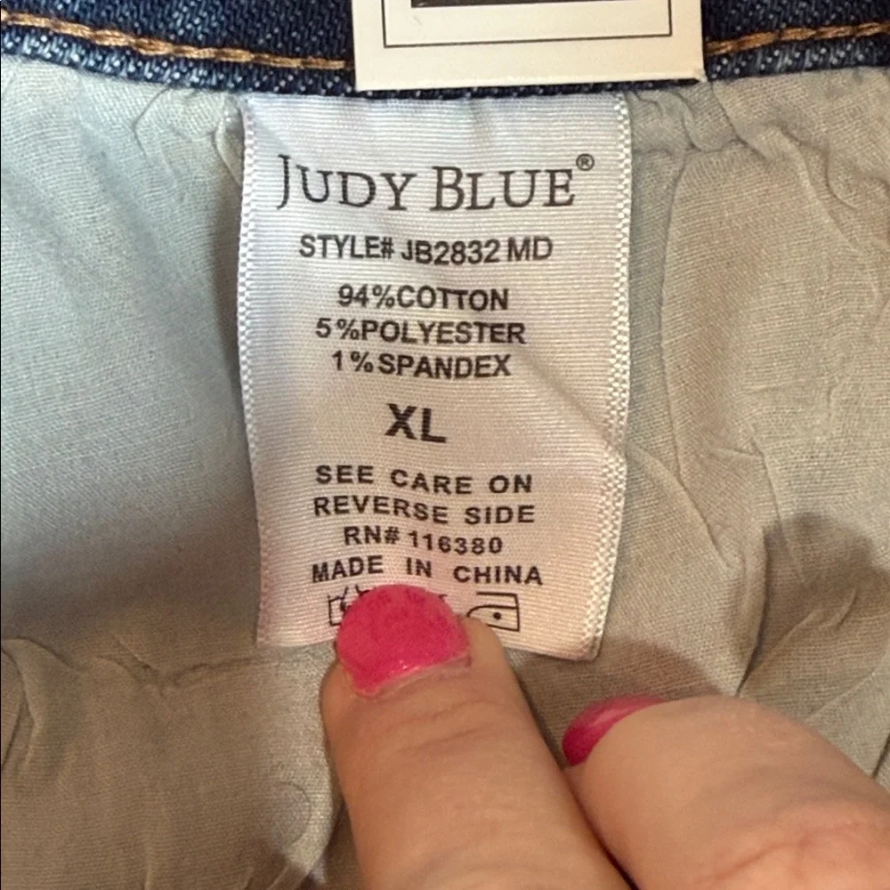 Judy Blue High Waist Midi Denim Skirt (XL) NWT - Picture 10 of 10